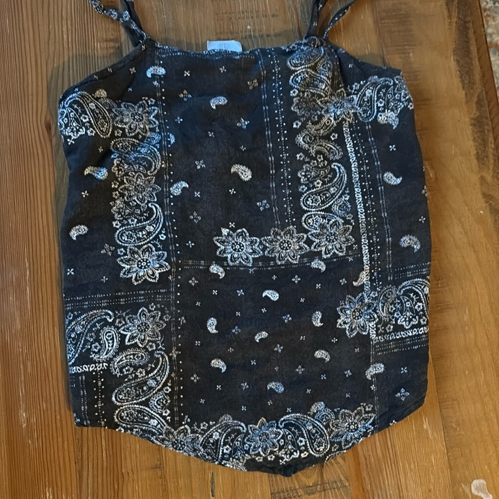 Abercrombie Kids, Size 11/12, Black Bandanna tank top